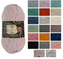 Load image into Gallery viewer, King Cole Fashion Aran Acrylic & Wool Knitting Yarn 400g Ball (Various Shades)
