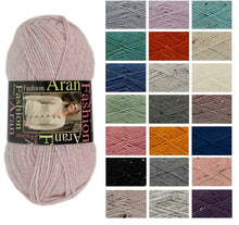 Load image into Gallery viewer, King Cole Fashion Aran Acrylic & Wool Knitting Yarn 400g Ball (Various Shades)