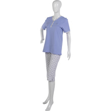 Load image into Gallery viewer, Ladies 100% Cotton 'Summer' Polka Dot Pyjamas S - L (Blue or Pink)