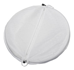 Collapsible Laundry Basket - 44cm Diameter (Cream or White)