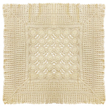 Load image into Gallery viewer, Lewis Crochet Tablecloth - 36" Square (Natural or White)