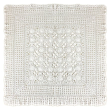 Load image into Gallery viewer, Lewis Crochet Tablecloth - 36" Square (Natural or White)