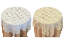 Load image into Gallery viewer, Lewis Crochet Tablecloth - 36" Square (Natural or White)