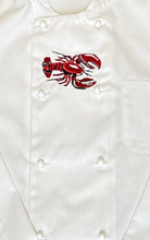 Load image into Gallery viewer, Long Sleeve Embroidered Lobster Chefs Jacket XS White (34”)