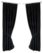 Load image into Gallery viewer, Crushed Velvet Thermal Lined Door Curtain 52" x 84" (3 Colours)
