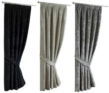 Load image into Gallery viewer, Crushed Velvet Thermal Lined Door Curtain 52" x 84" (3 Colours)
