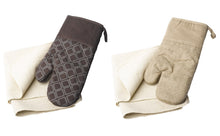 Load image into Gallery viewer, 100% Cotton Oven Cloth & Magnetic Silicone Oven Glove Set (Various Colours)