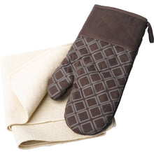 Load image into Gallery viewer, 100% Cotton Oven Cloth & Magnetic Silicone Oven Glove Set (Various Colours)