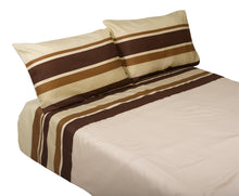 Load image into Gallery viewer, Striped Quilt Cover &amp; Two Pillow Case Set (4 Colours)