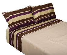 Load image into Gallery viewer, Striped Quilt Cover &amp; Two Pillow Case Set (4 Colours)