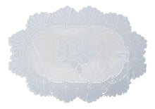 Load image into Gallery viewer, Monica Lace Runner/Tray Cloth - 12 x 18 Oval (Cream or White)