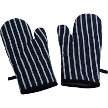 Load image into Gallery viewer, Striped Double Oven Glove or Gauntlet (Navy)