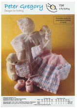 Load image into Gallery viewer, Baby 4 Ply Knitting Pattern  Long Sleeved Angel Top, Bonnet & Shoes (PG 730)