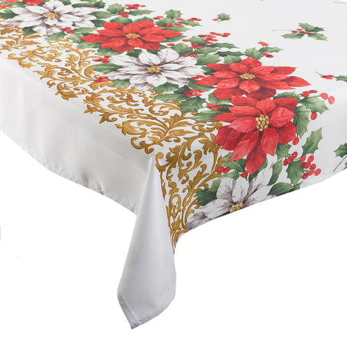 Poinsettia Christmas Table Cloth