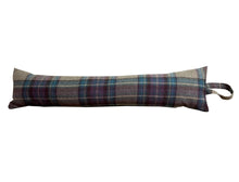 Load image into Gallery viewer, Purple Blue &amp; Grey Check Wool Draught Excluder (2 Sizes)