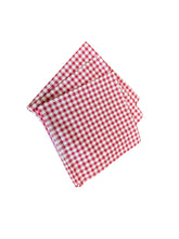 Load image into Gallery viewer, Pack of 10 Gingham Check 100% Cotton Napkins 14” x 14” (Red or Blue)