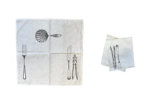 Load image into Gallery viewer, Seafood Themed Linen Napkins 17” x 17” (Pack of 10)