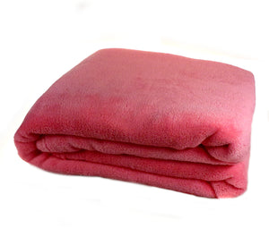 Soft Coral Fleece Blanket - 140cm x 180cm (3 Colours)