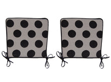 Load image into Gallery viewer, Set of Polka Dot Square Seat Pads 14.5" x 14.5" (2 Colours)