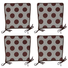 Load image into Gallery viewer, Set of Polka Dot Square Seat Pads 14.5" x 14.5" (2 Colours)