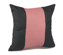 Load image into Gallery viewer, Navy & Pink Striped Cushion Cover