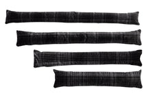 Load image into Gallery viewer, Silver Grey Check Velvet Draught Excluder (4 Sizes)