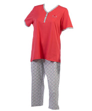 Load image into Gallery viewer, Ladies 100% Cotton 'Summer' Polka Dot Pyjamas S - L (Blue or Pink)