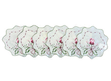 Load image into Gallery viewer, Pack of 6 Embroidered Tulip & Scallop Edge Doilies (2 Sizes)