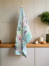 Load image into Gallery viewer, Floral Peonies & Roses Watercolour Cotton Tea Towel