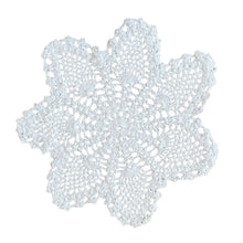 Load image into Gallery viewer, White Snowflake Crochet Doilies - Pack of 6 (10")