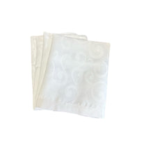Load image into Gallery viewer, Pack of 4 Napkins Damask Jacquard 18" x 18" (Cream or White)