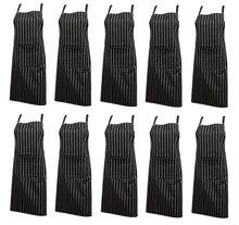 Load image into Gallery viewer, 100% Cotton Woven Stripe Butchers Apron with Pocket (Various Colours)