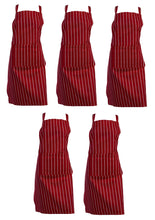 Load image into Gallery viewer, 100% Cotton Woven Stripe Butchers Apron with Pocket (Various Colours)