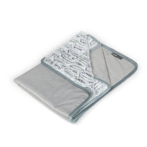 Grey Cord Fleece Dog Comforter Soft & Warm Puppy Bedding Blanket by Petface