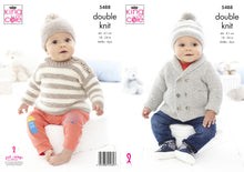 Load image into Gallery viewer, King Cole Double Knitting Pattern - Baby/Child Jacket Sweater & Hat (5488)