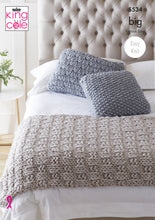 Load image into Gallery viewer, King Cole Super Chunky Knitting Pattern - Bed Runner & Cushions (5534)