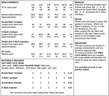 Load image into Gallery viewer, King Cole Aran Knitting Pattern - Childrens Cardigans & Sweaters (5542)