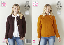 Load image into Gallery viewer, King Cole Super Chunky Knitting Pattern - Ladies Cardigan & Sweater (5548)