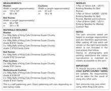 Load image into Gallery viewer, King Cole Super Chunky Knitting Pattern - Blankets Bed Runner & Cushion (5782)