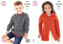 Load image into Gallery viewer, King Cole Double Knit Knitting Pattern - Children's Cardigan & Sweater (5850)