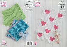 Load image into Gallery viewer, King Cole Double Knitting Pattern – Babies Blankets (6002)