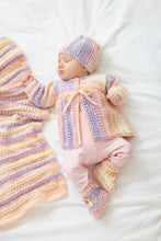 Load image into Gallery viewer, King Cole DK Knitting Pattern - Baby Cardigan Matinee Coat & Blanket (6029)