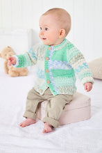 Load image into Gallery viewer, King Cole Aran Knitting Pattern - Baby Sweater Jacket & Hat (6050)