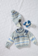 Load image into Gallery viewer, King Cole Aran Knitting Pattern - Baby Sweater Jacket & Hat (6050)