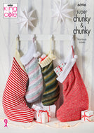 King Cole Chunky & Super Chunky Knitting Pattern - Stockings (6096)