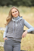 Load image into Gallery viewer, King Cole Double Knitting Pattern - Womens Waistcoat & Button Up Tank Top (6100)