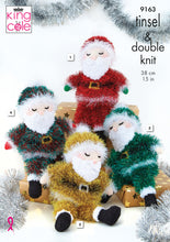 Load image into Gallery viewer, King Cole Tinsel & DK Knitting Pattern - Sleeping Santa (9163)