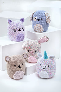 King Cole Amigurumi Crochet Pattern - Squishy Animal Toys (9176)