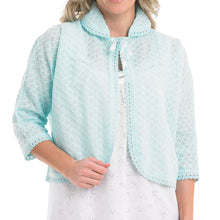 Load image into Gallery viewer, https://images.esellerpro.com/2278/I/124/174/BJ22611-slenderella-ladies-womens-bed-jacket-collar-crochet-trim-mint-green.jpg