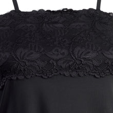 Load image into Gallery viewer, https://images.esellerpro.com/2278/I/168/078/GL2715-slenderella-gaspe-ladies-floral-lace-cami-vest-black-close-up.jpg